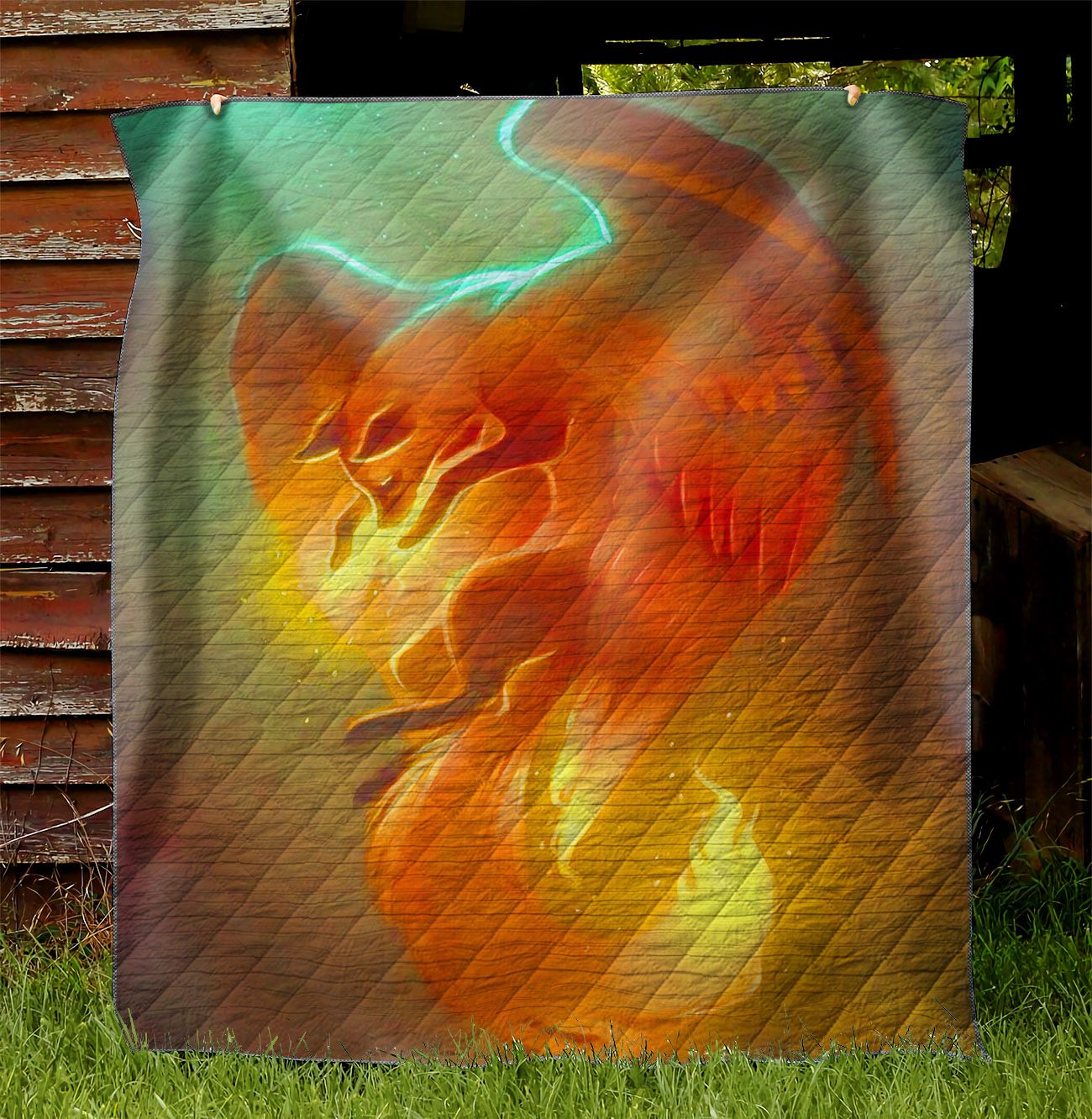 Winged Fire Fox NI1802078YD Quilt Blanket