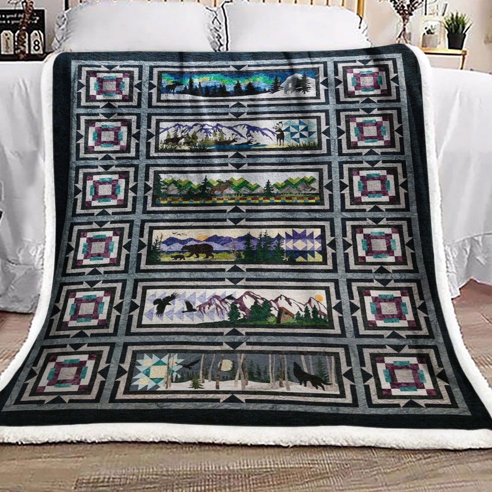 Winter Animals Sherpa Fleece Blanket