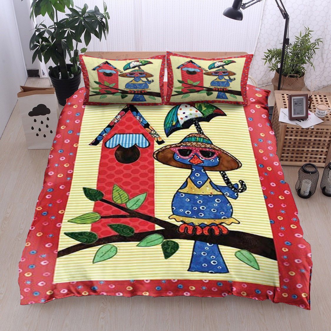 Winter Bird Christmas Bedding Set