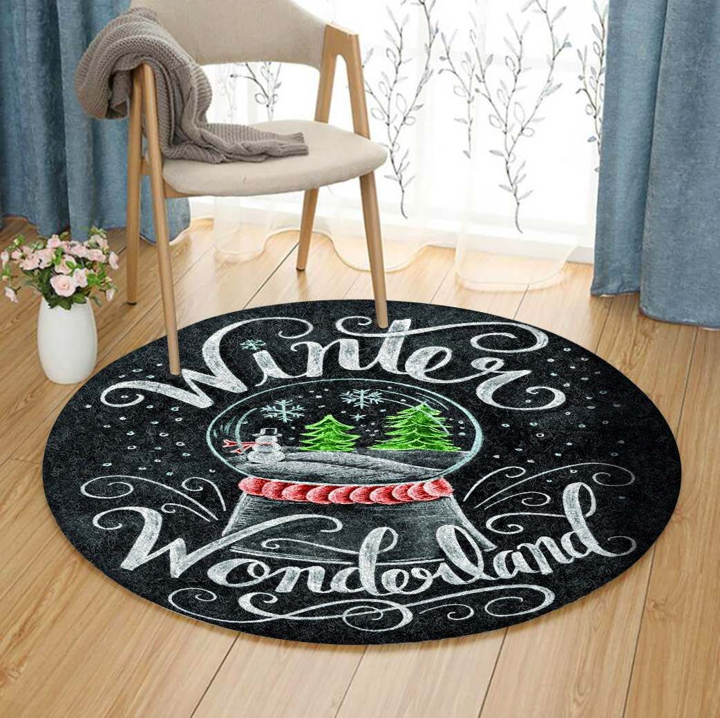 Winter Globe Round Carpet