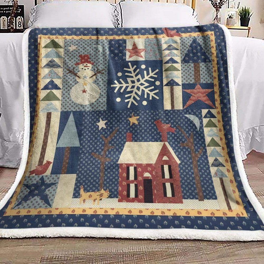 Winter Sherpa Fleece Blanket
