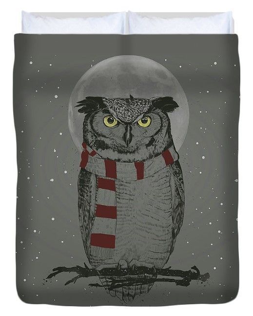 Winter Night Owl Bedding Set