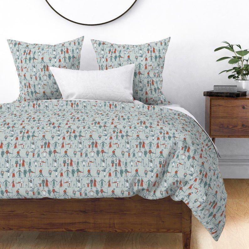Winter Vintage Ski Bedding Set