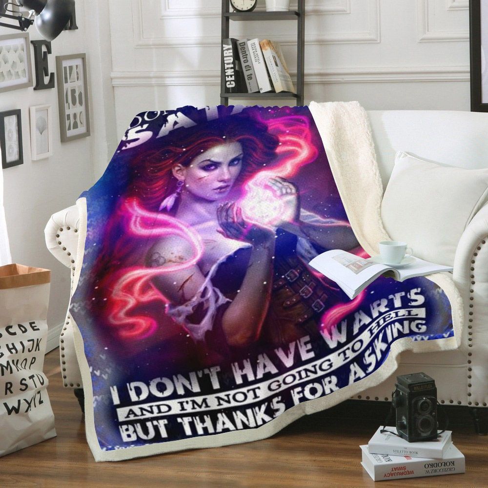 Witch Christmas Sherpa Fleece Blanket
