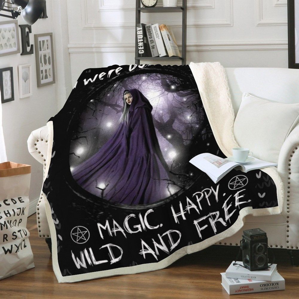 Witch Christmas Sherpa Fleece Blanket