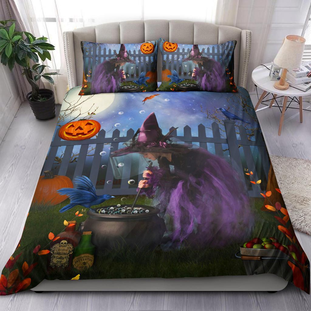 Witch Stirring Poison Cauldron Bedding Set
