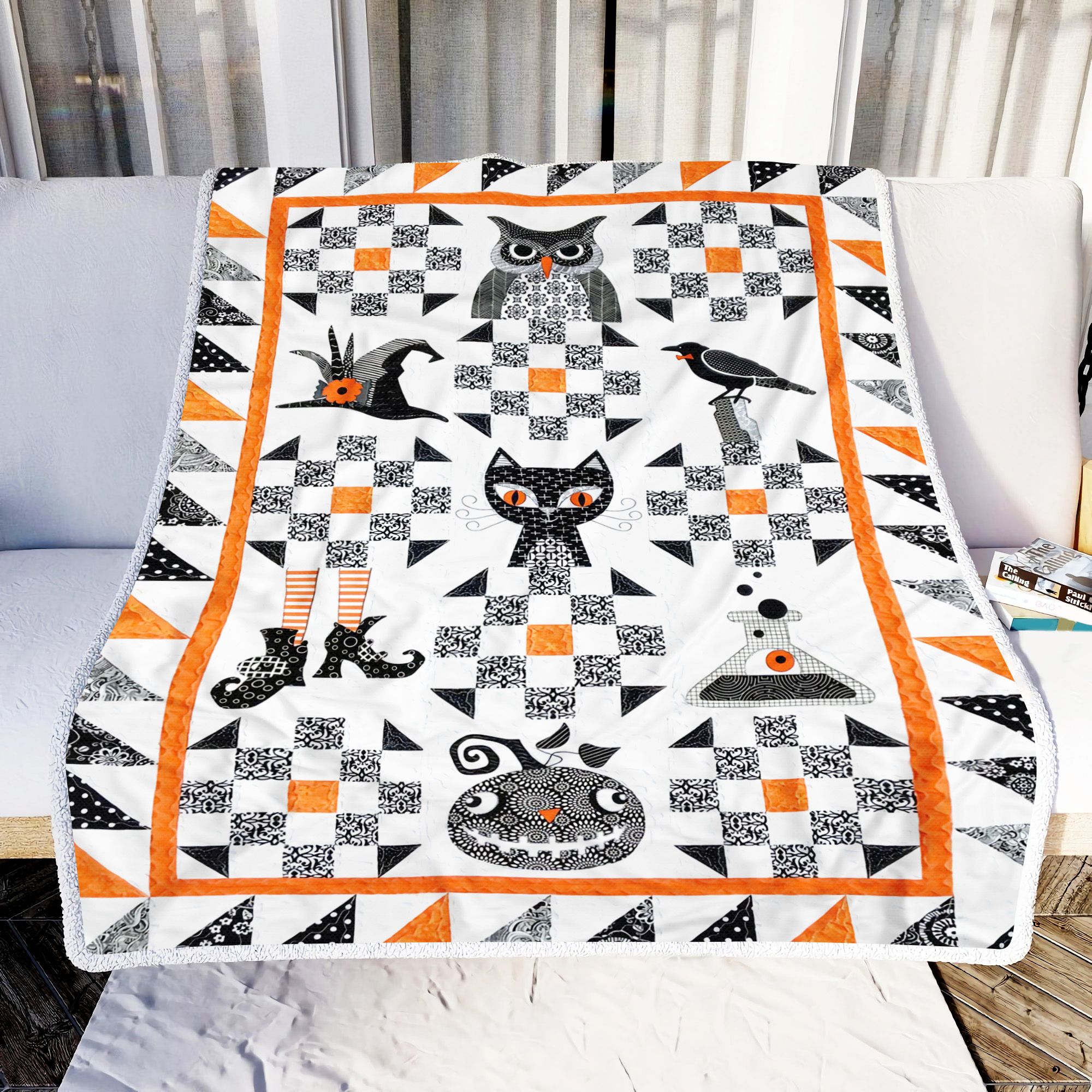 Witches Pattern Fleece Blanket
