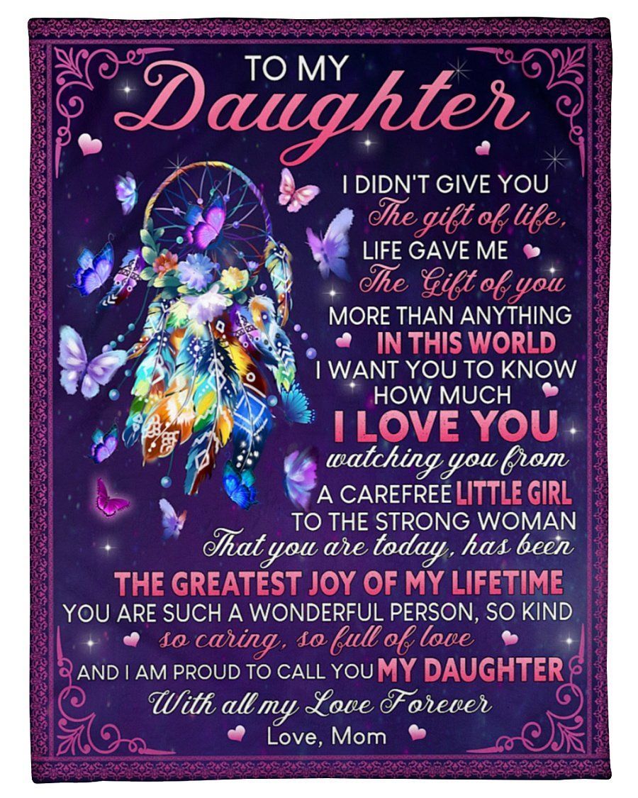 With All My Love And Forever Dream Catcher Mom To Daughter Fleece Blanket Fleece Blanket