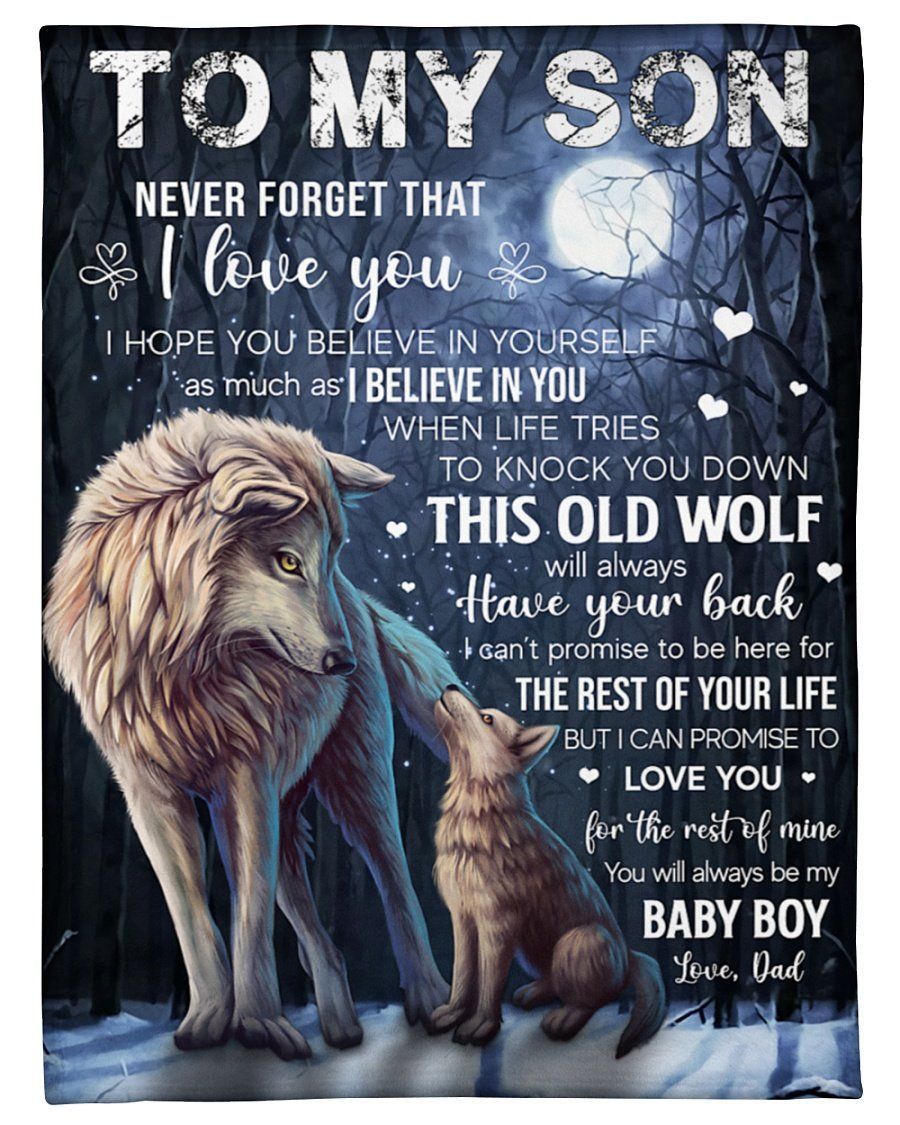 Woft Daddy To Son Fleece Blanket Never Forget I Love You Fleece Blanket