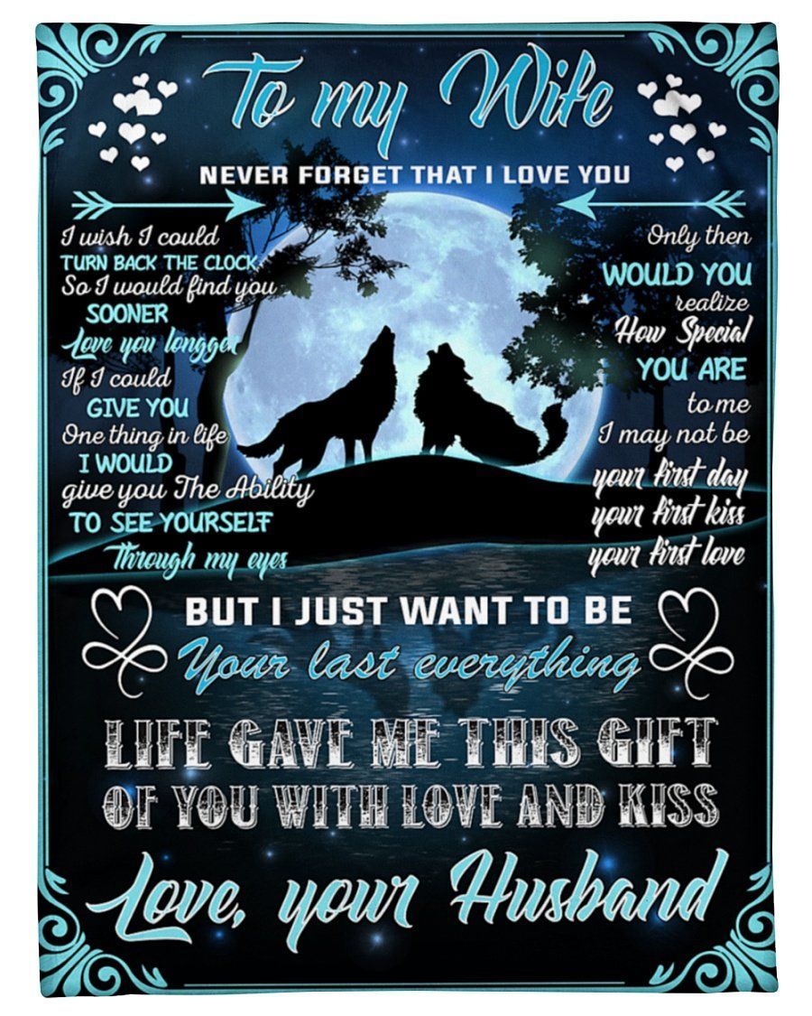 Woft Husband To My Wife Never Forget I Love You Fleece Blanket Fleece Blanket