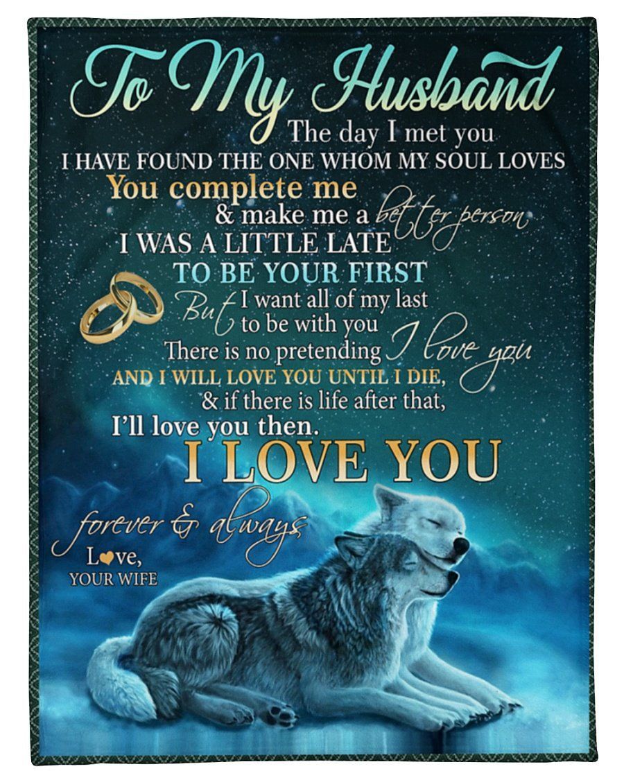 Woft Wife To My Husband I’ll Love You Then Fleece Blanket Fleece Blanket