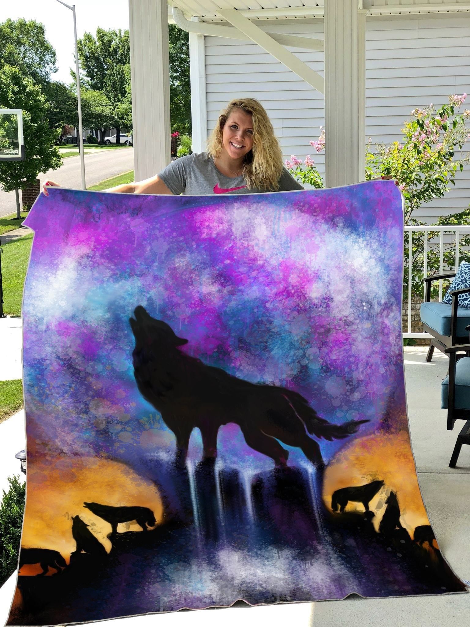 Wolf Amongst Us Sherpa Fleece Blanket