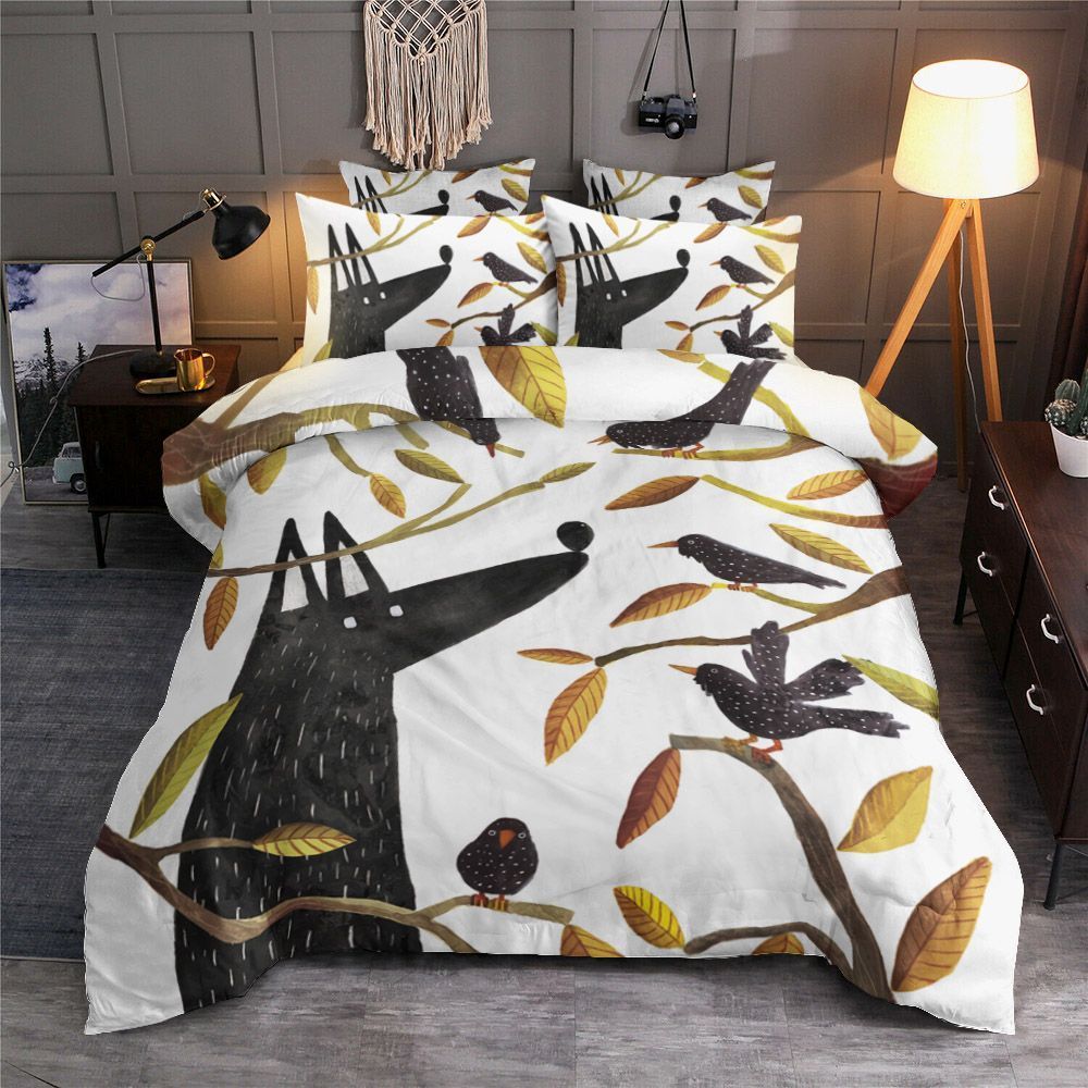 Wolf And Crow Bedding Set