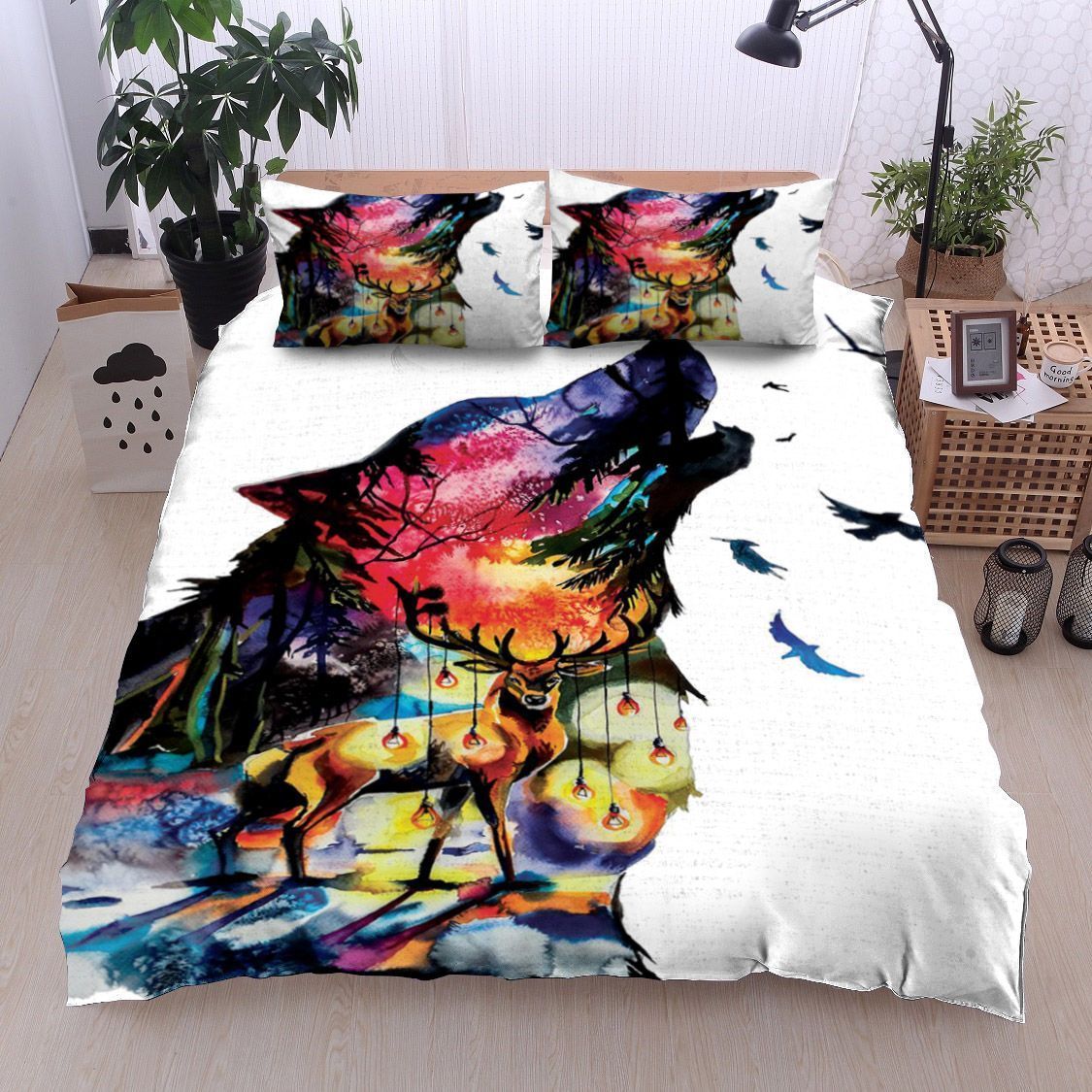 Wolf And Deer Bedding Set