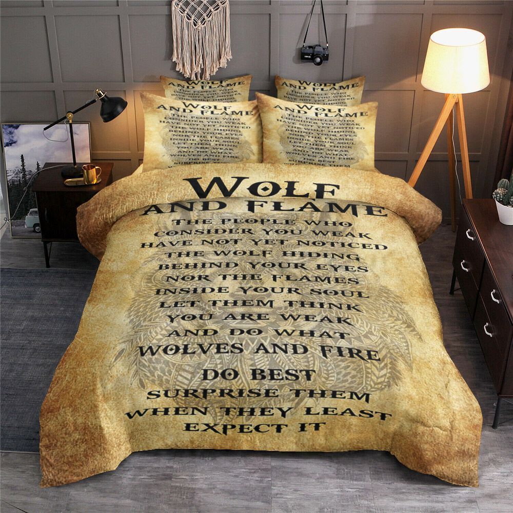 Wolf And Flame Bedding Set