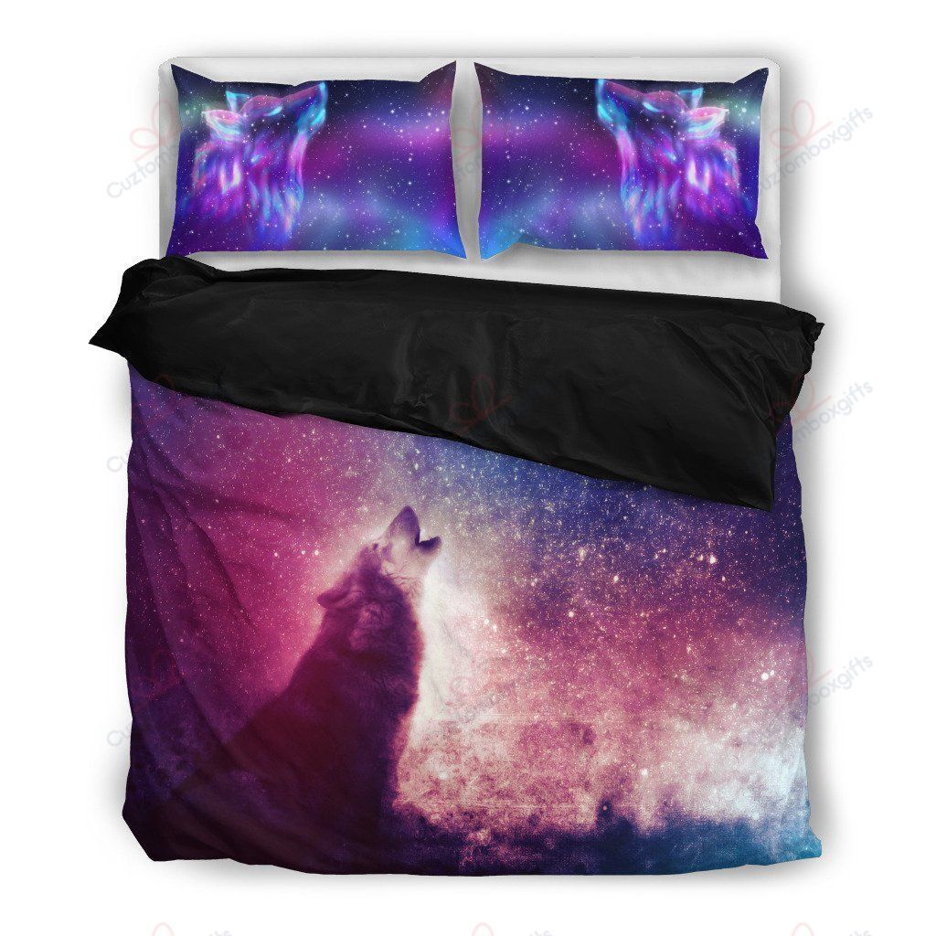 Wolf And Galaxy Bedding Set