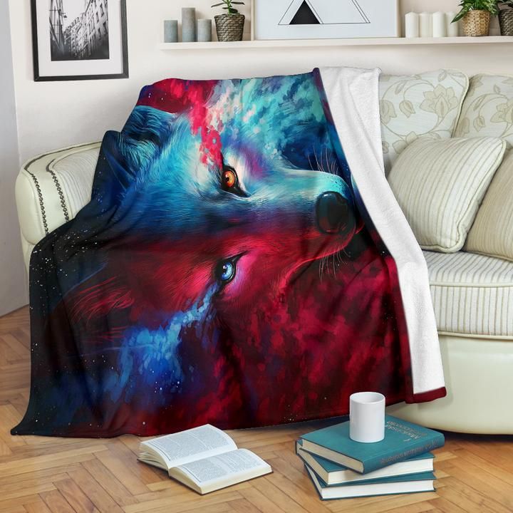Wolf Art Sherpa Fleece Blanket