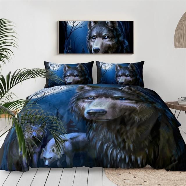 Wolf Art Dark Night Bedding Set