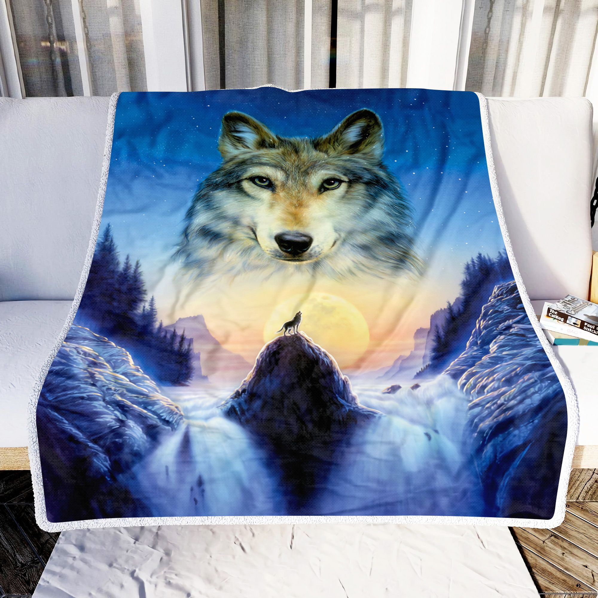 Wolf Art Fleece Blanket