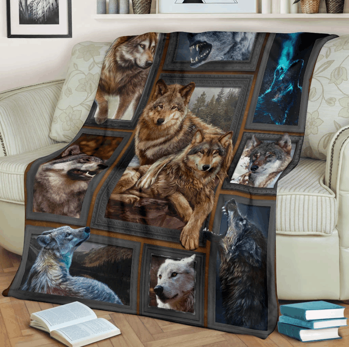 Wolf Beauty Sherpa Fleece Blanket