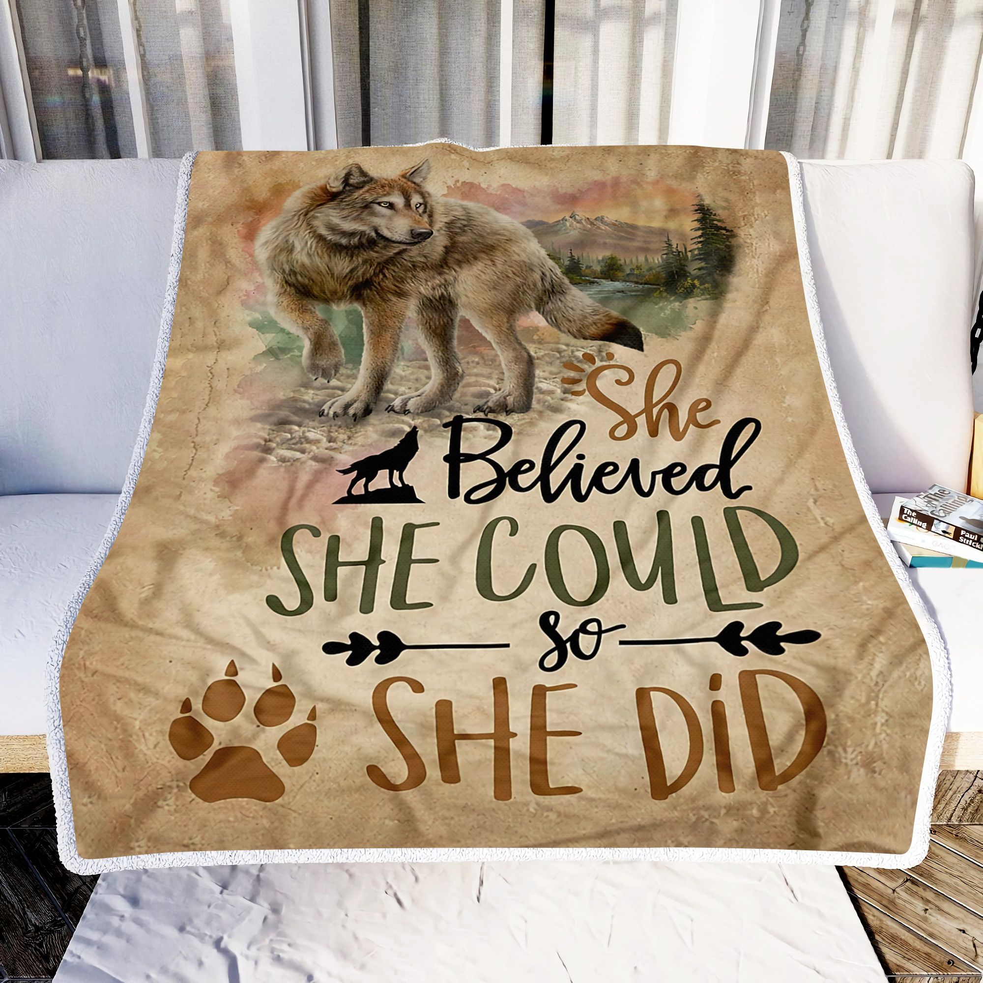 Wolf Believed Fleece Blanket