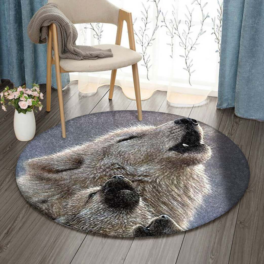 Wolf Round Carpet