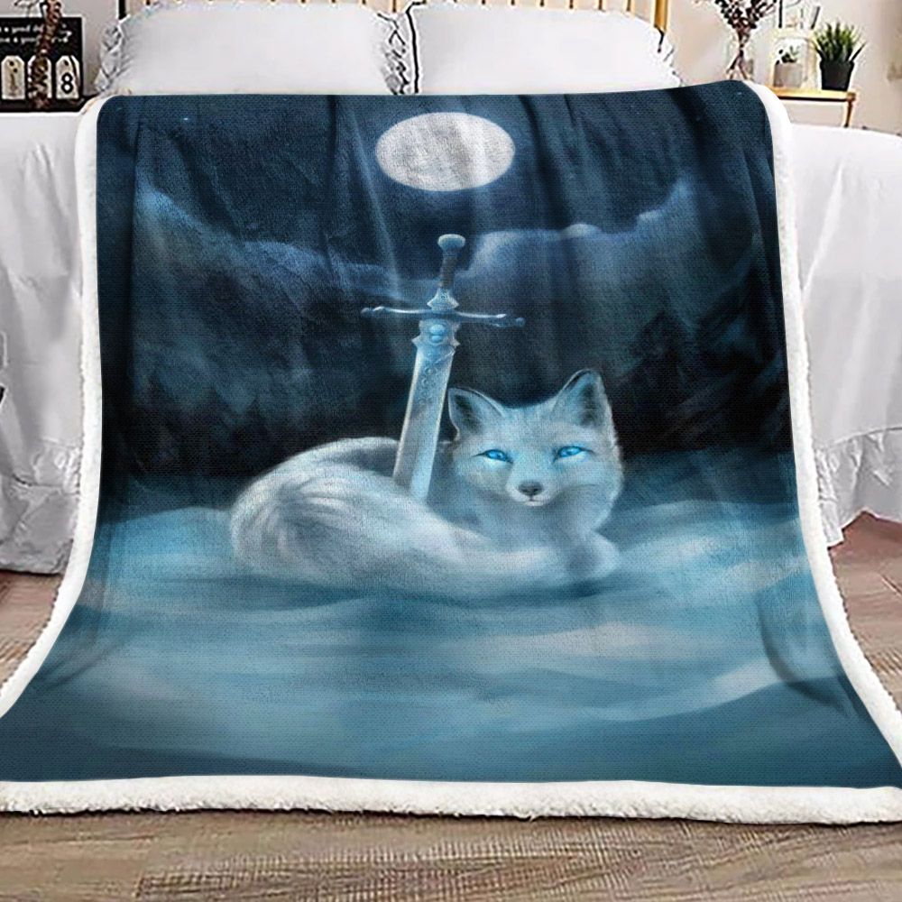 Wolf Sherpa Fleece Blanket