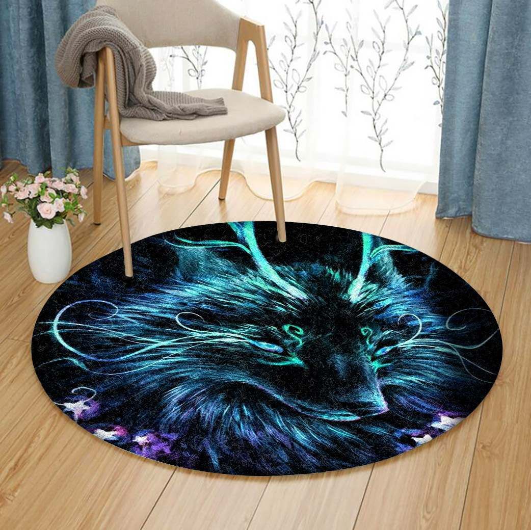 Wolf Round Carpet