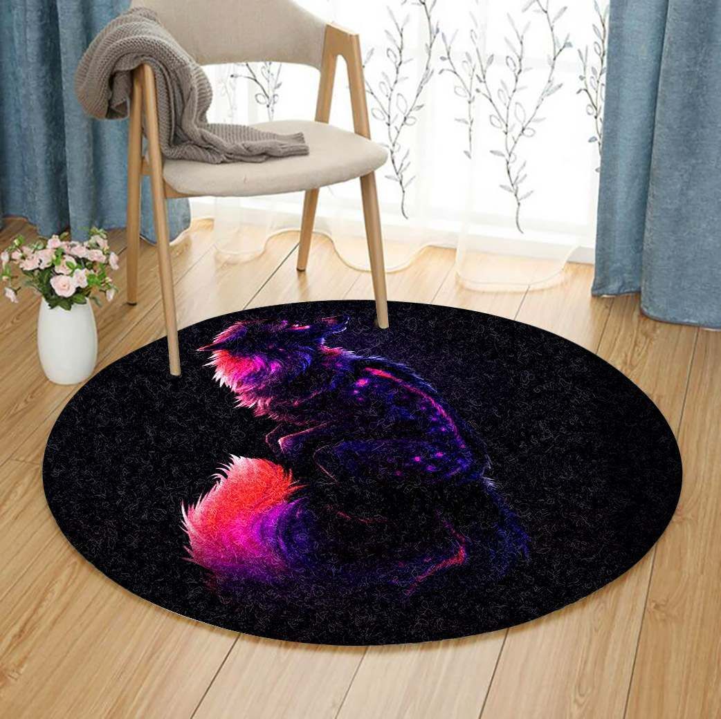 Wolf Round Carpet