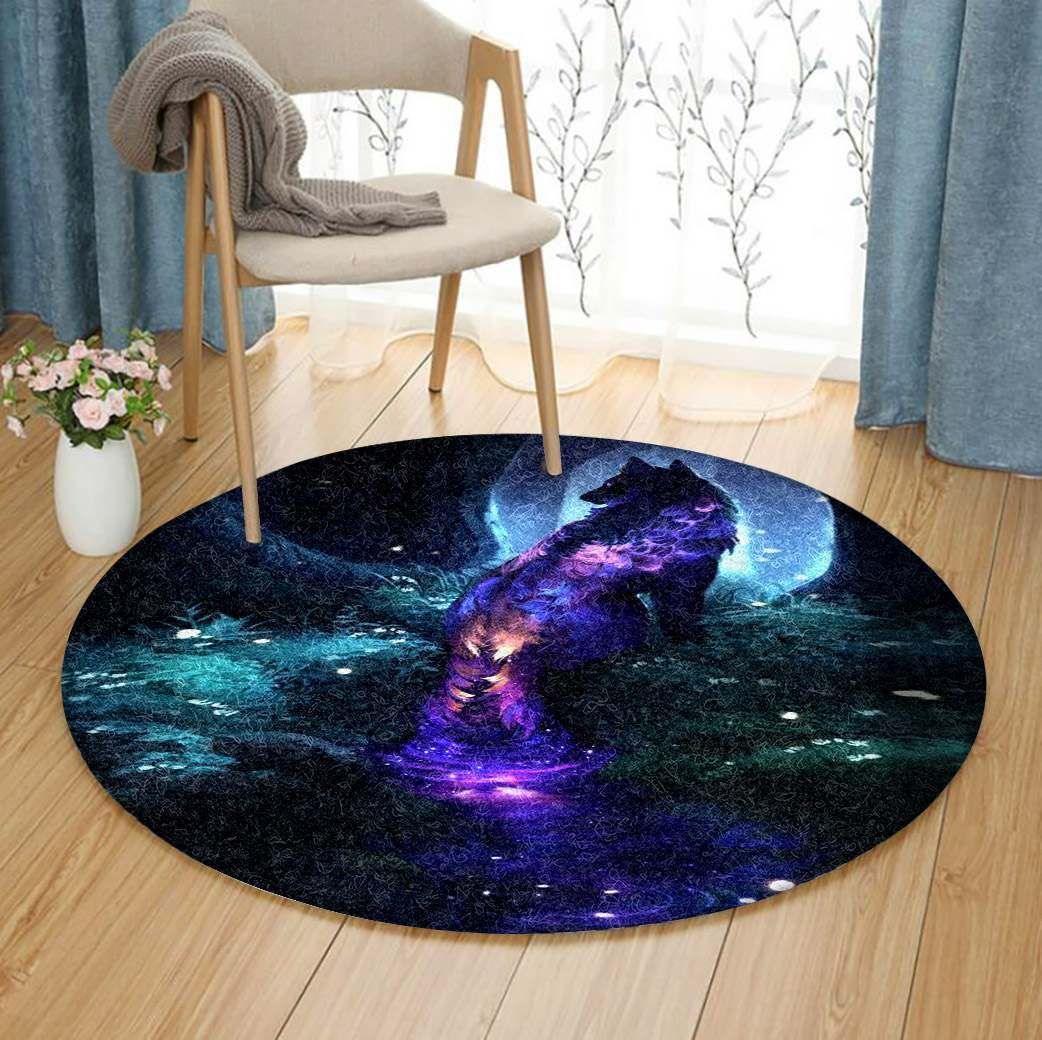 Wolf Round Carpet