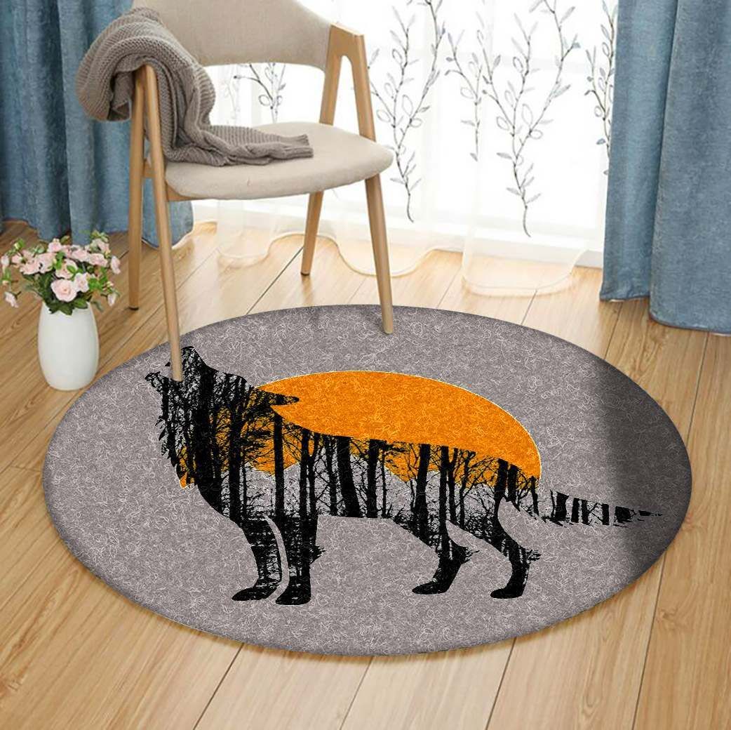 Wolf Round Carpet