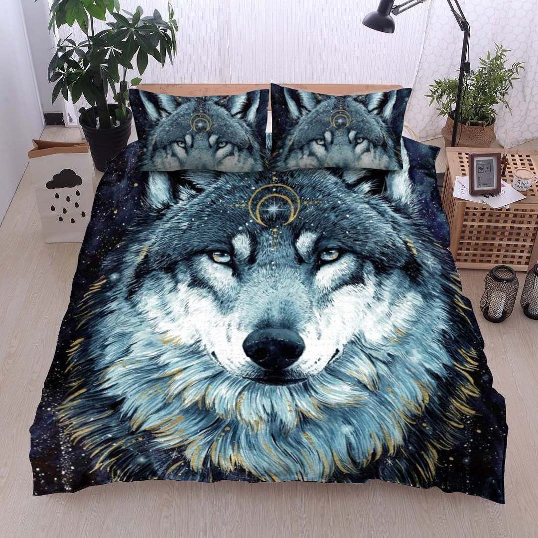Wolf Cotton Bed Sheets Spread Comforter Duvet Cover Cotton Bed Sheets Spread Comforter Bedding Set