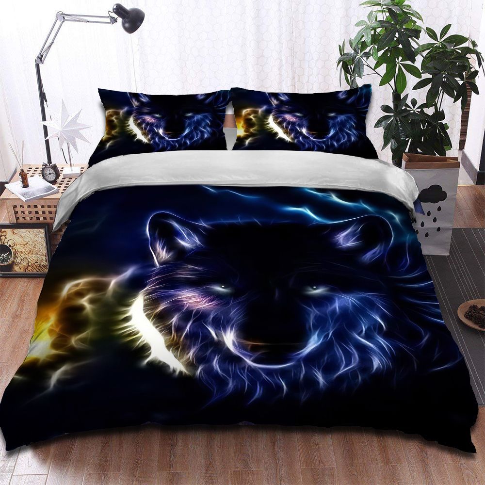Wolf Black Bedding Set