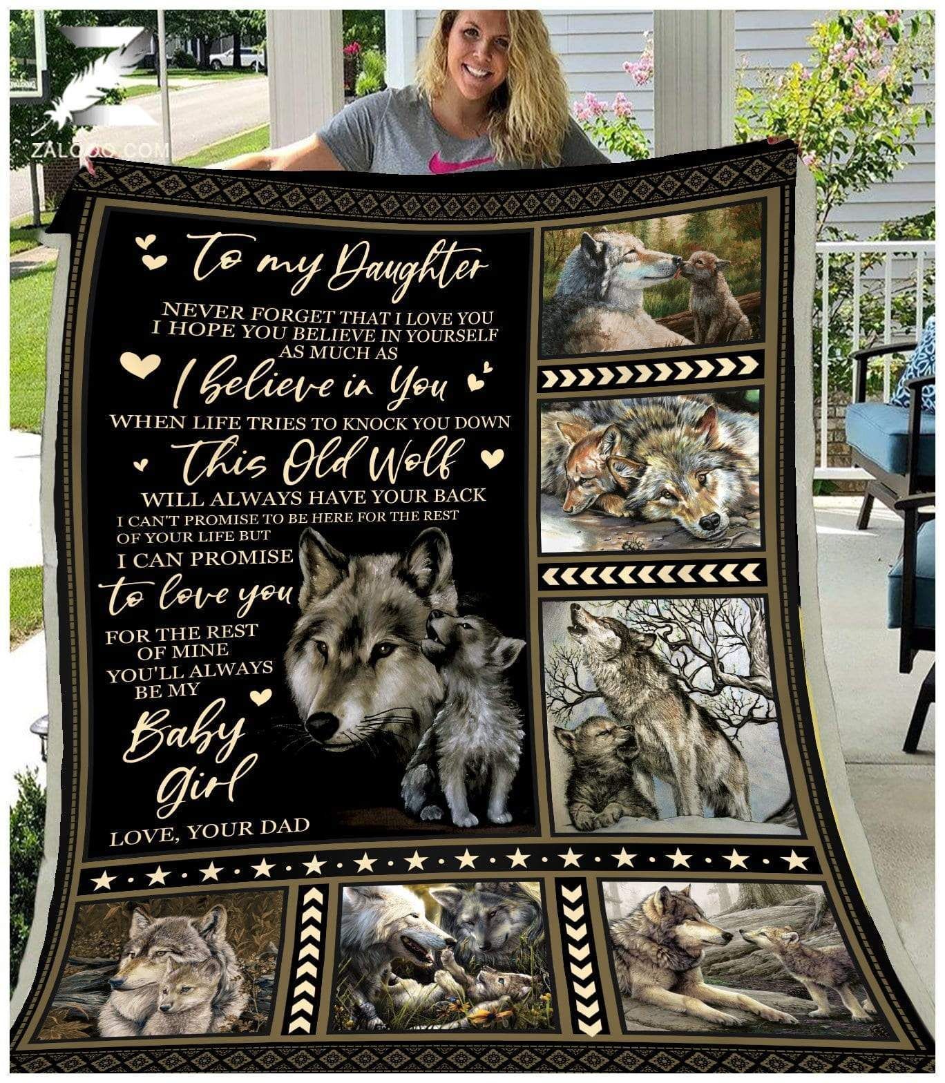 Wolf Blanket Gift For Son Always Believe In Yourself