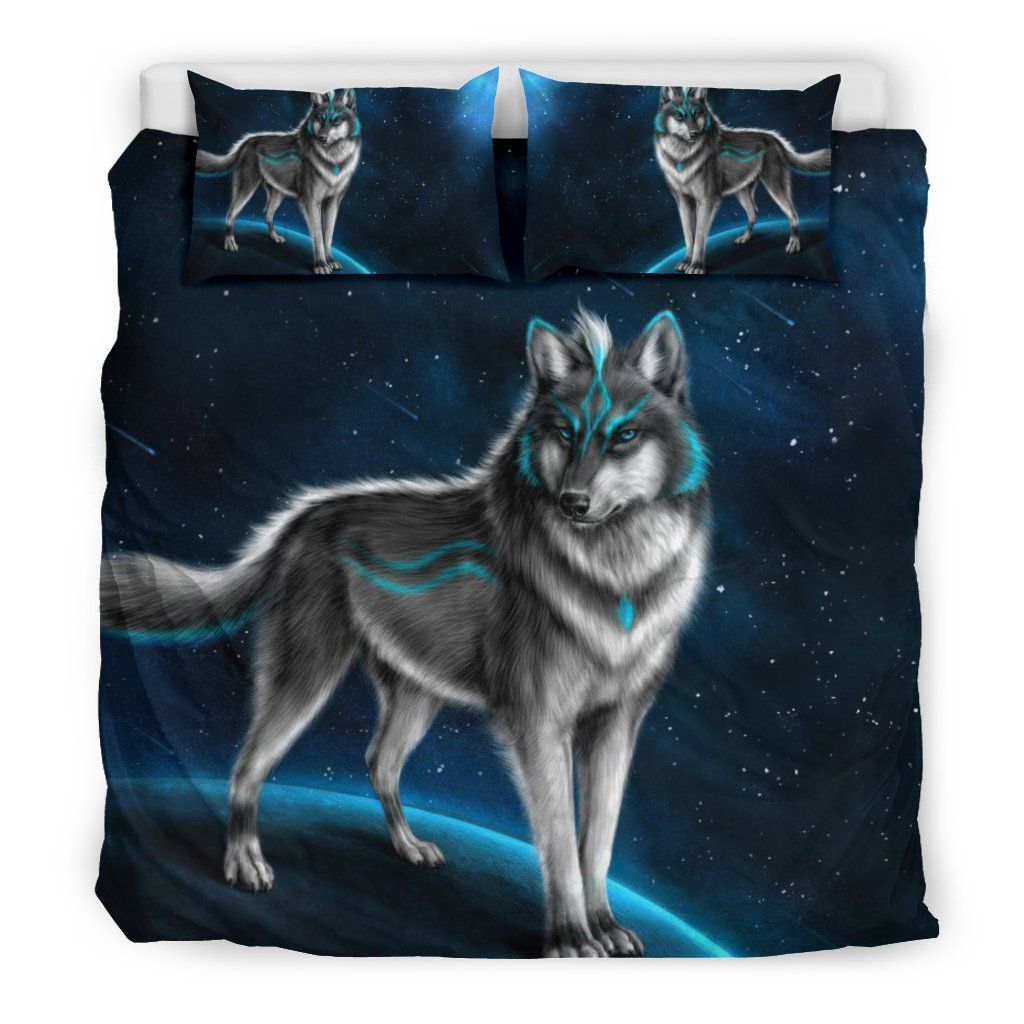 Wolf Blue Bedding Set