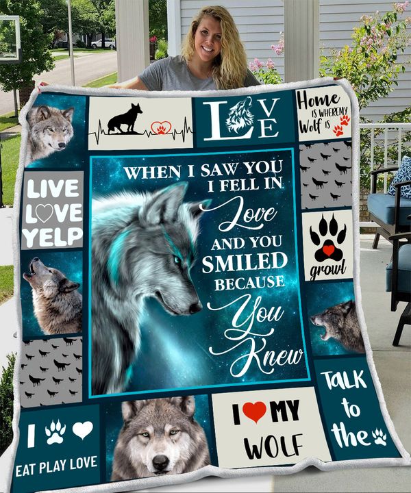 Wolf Blue Quilt Blanket DHC150120666TD