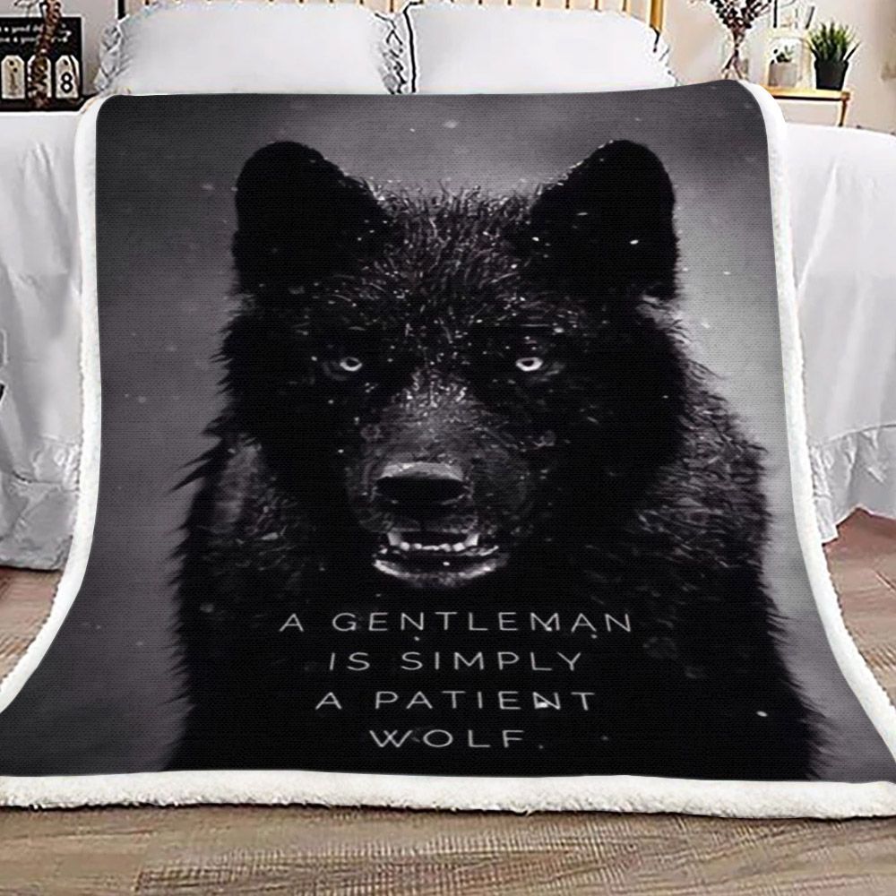 Wolf Sherpa Fleece Blanket
