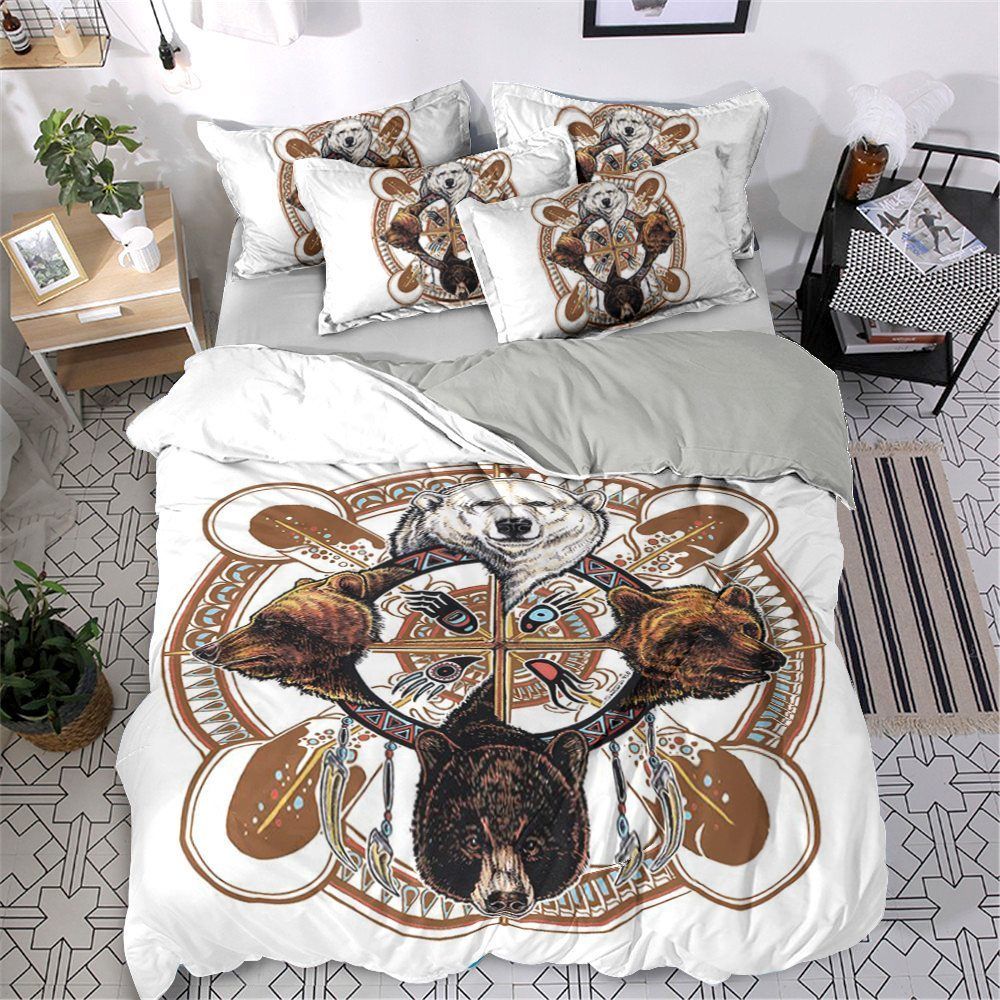 Wolf Cotton Bed Sheets Spread Comforter Bedding Set