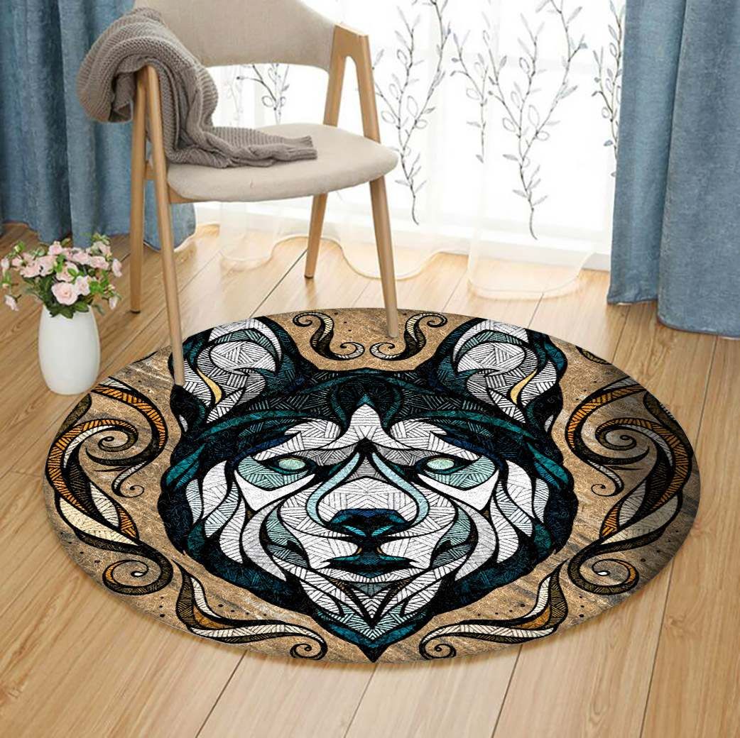 Wolf Round Carpet
