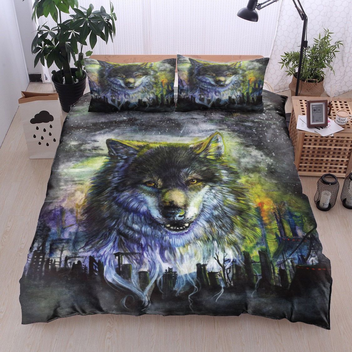 Wolf City Bedding Set