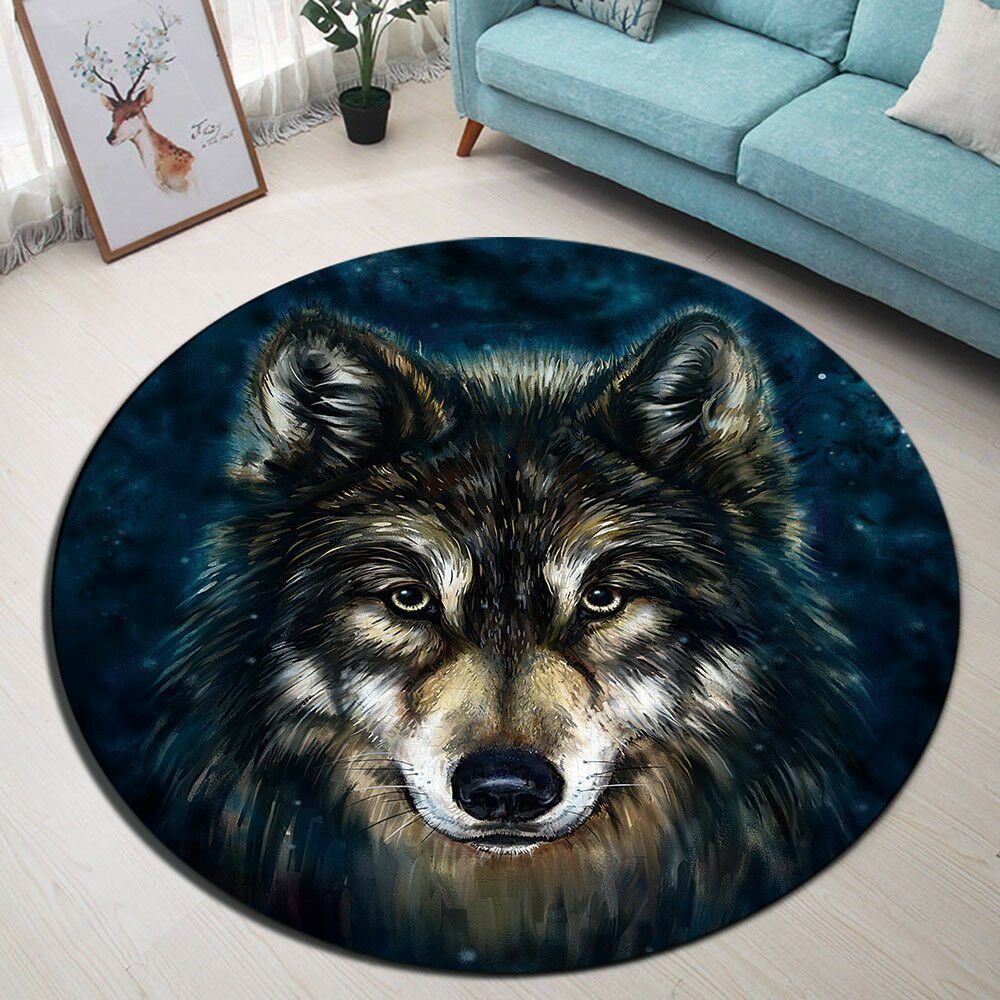 Wolf Round Carpet