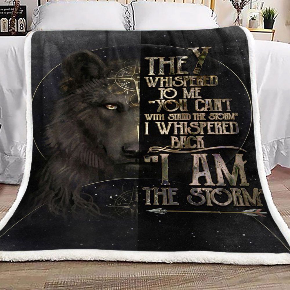 Wolf Sherpa Fleece Blanket