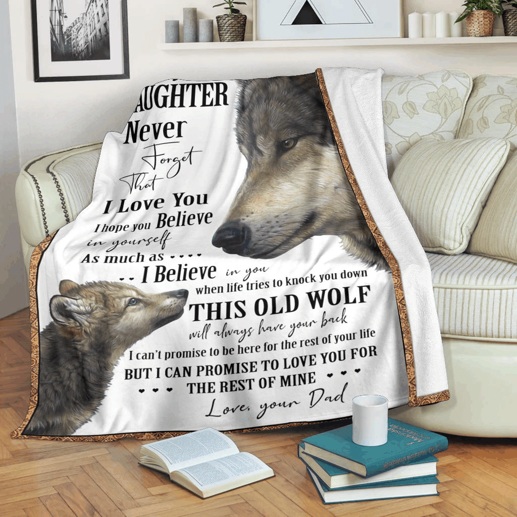 Wolf Sherpa Fleece Blanket