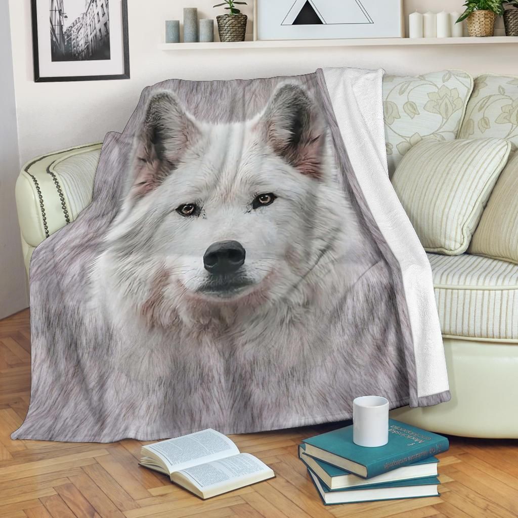 Wolf Sherpa Fleece Blanket
