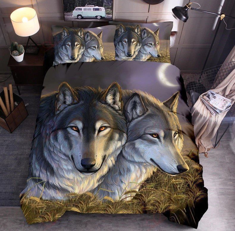 Wolf Couple Bedding Set