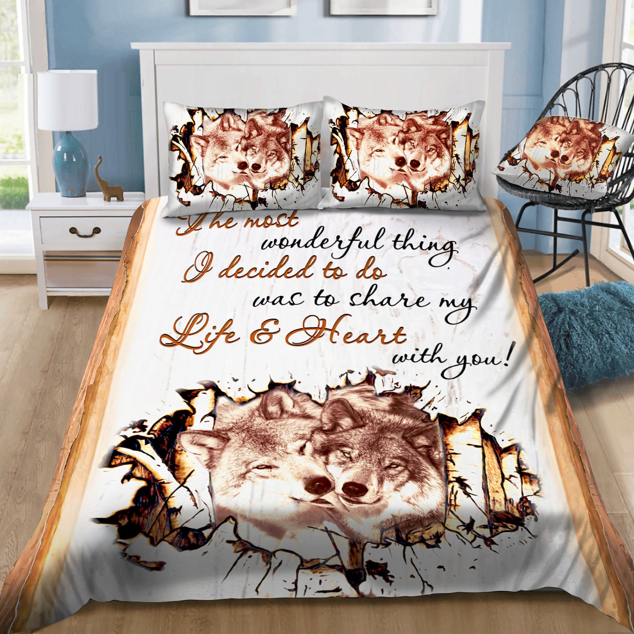 Wolf Couple The Most Wonderful Bedding Set