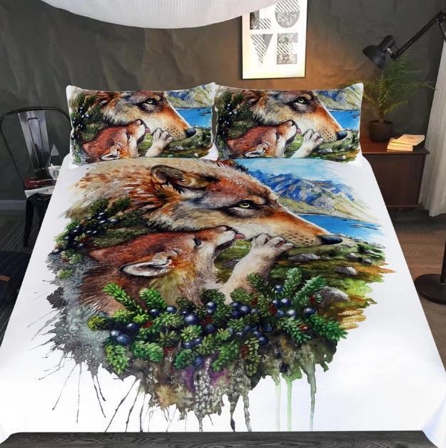 Wolf Cub Mother Bedding Set
