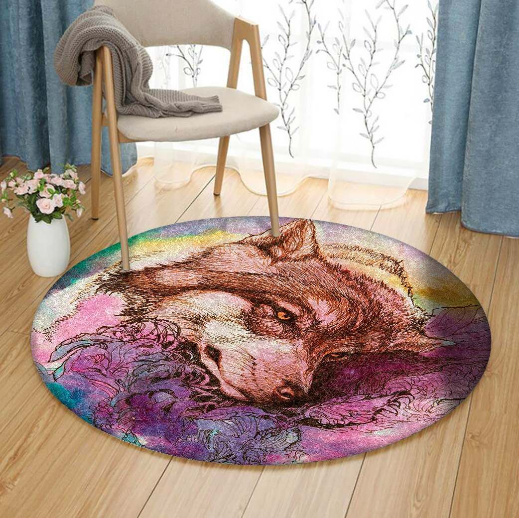 Wolf Round Carpet