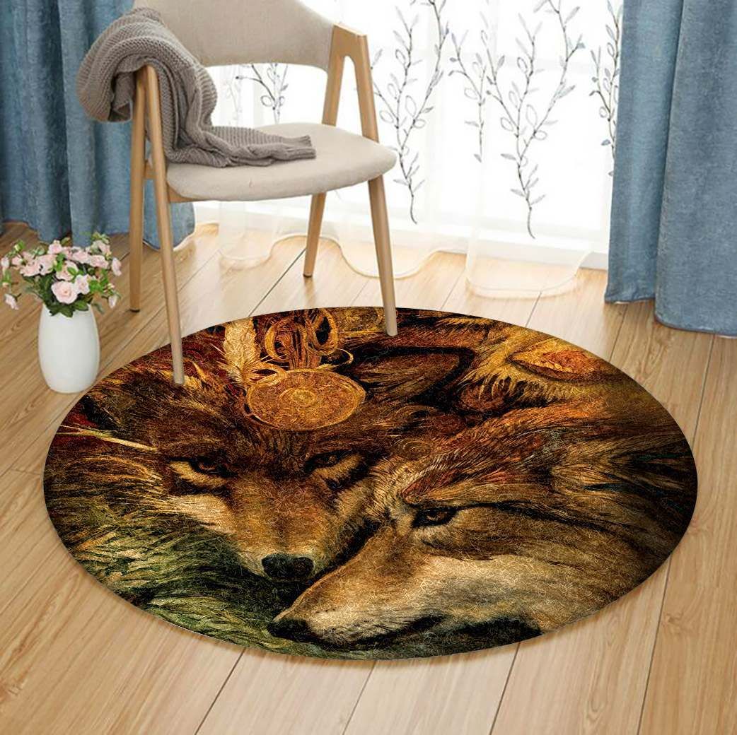 Wolf Round Carpet