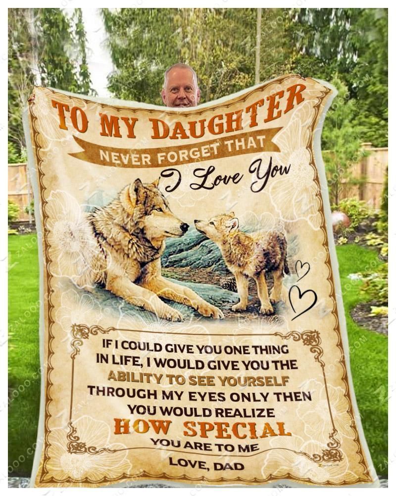 Wolf Daughter How Special You Are Sherpa Fleece Blanket